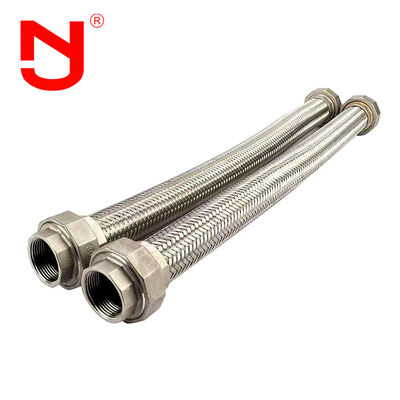 Stainless Steel SS304/SS316 Braided Flexible Metal Hose with Vibration Absorption and Thermal Expansion Compensation for Industrial Applications